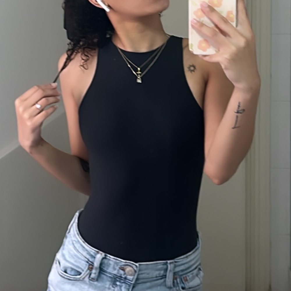 SKIMS Black Tank Top